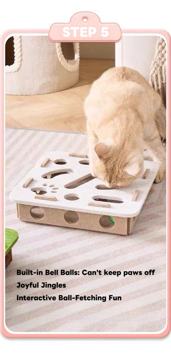 Retro Felt Play Station: The Smart Cat Challenge
