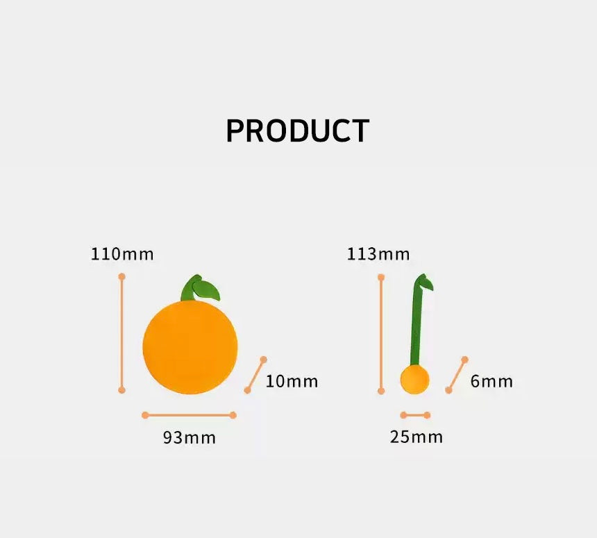 VETRESKA Tangerine cat food can lid and spoon product dimensions