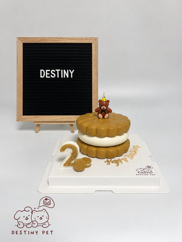 Emoji Cookie Pet Cake，Pet Birthday Cake, Pet Cake，Dog&Cat Birthday Cake