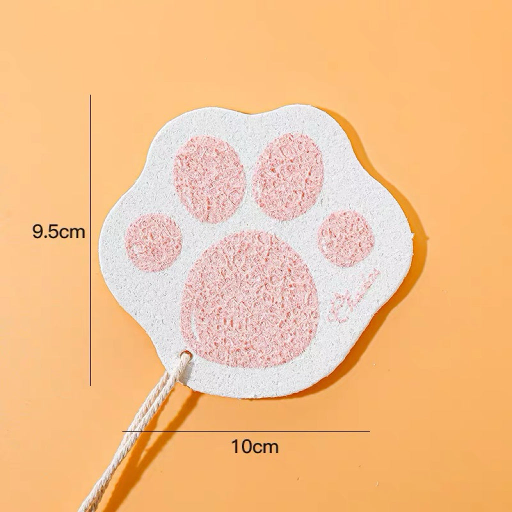 Paw Pad cellulose pulp dish scrubber on a white background