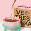 VETRESKA Ceramic Raised Pet Bowl Elevated Pet Food Water Bowl Stand Pink Pet Feeding Dish