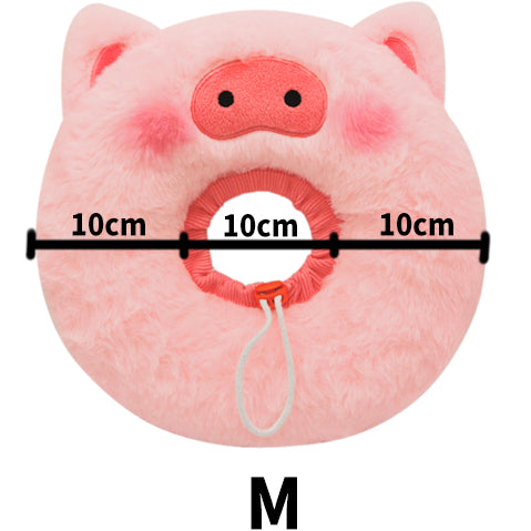 Pink pig plush pet neck warmer M size dimensions