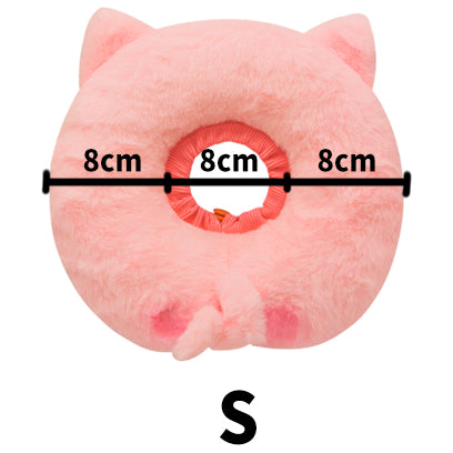 Pink pig plush pet neck warmer S size dimensions