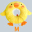 Duck plush pet recovery collar worn by a pet