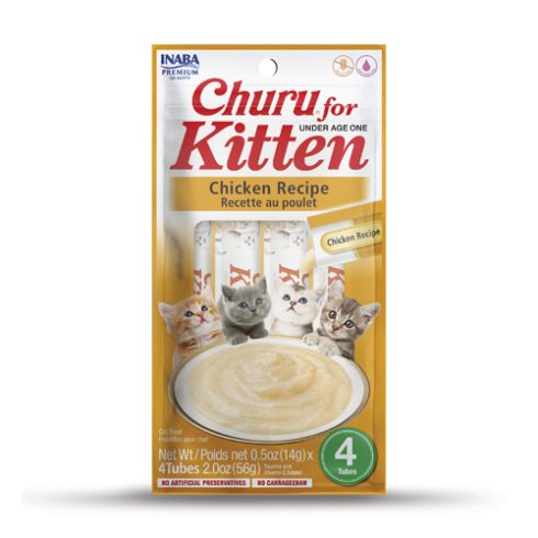 INABA Inaba KITTEN CHURU (Chicken) 6 Pack (6 Tubes) official product image