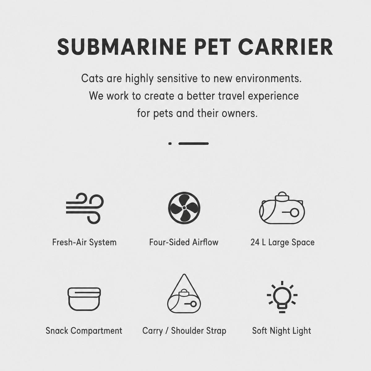 AIWO capsule pet carrier feature overview [Gallery: Detail]