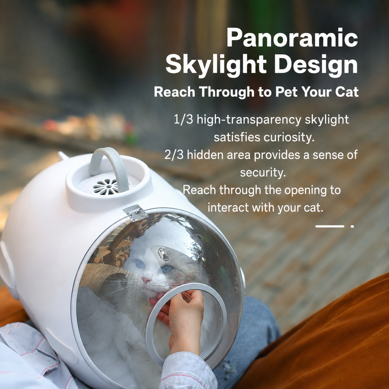 AIWO capsule pet carrier panoramic skylight [Gallery: Detail]