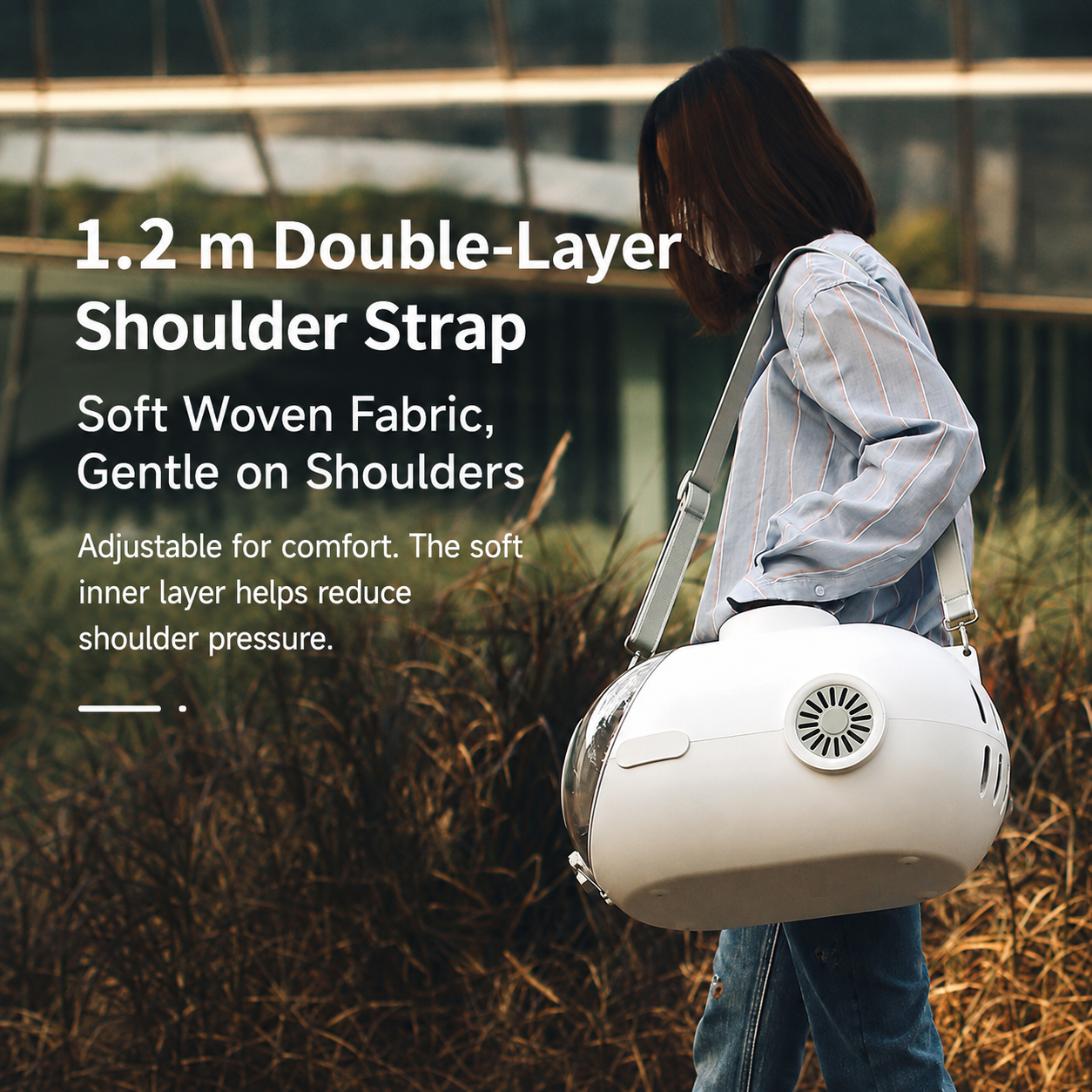 AIWO capsule pet carrier double-layer shoulder strap [Gallery: Detail]
