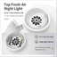 AIWO capsule pet carrier fan and night light battery detail [Gallery: Detail]