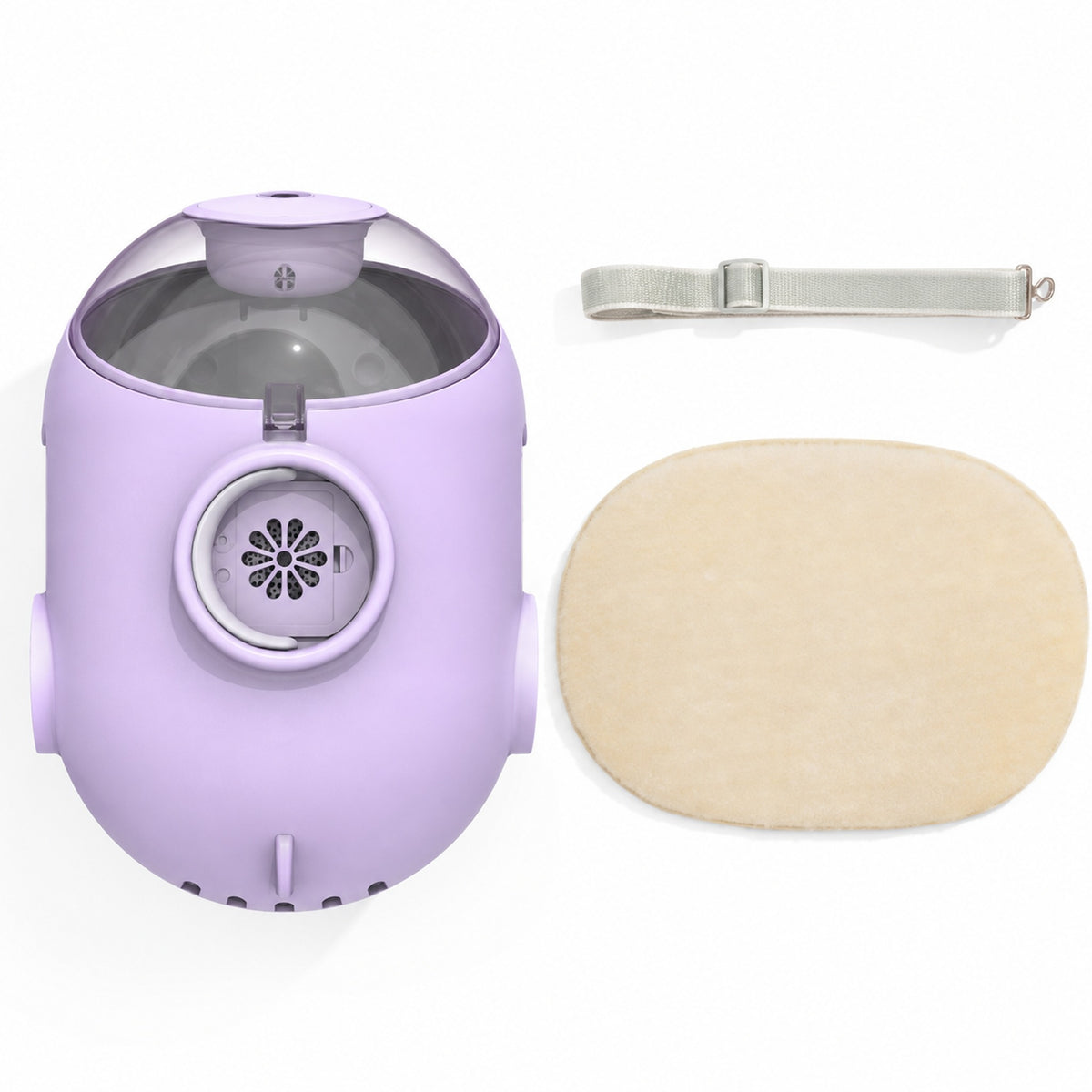 Aiwo lavender purple capsule pet carrier clean SKU image [Gallery: Purple]