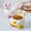 Curvy Bunny Butt Ceramic Pet Bowl with Long Ears