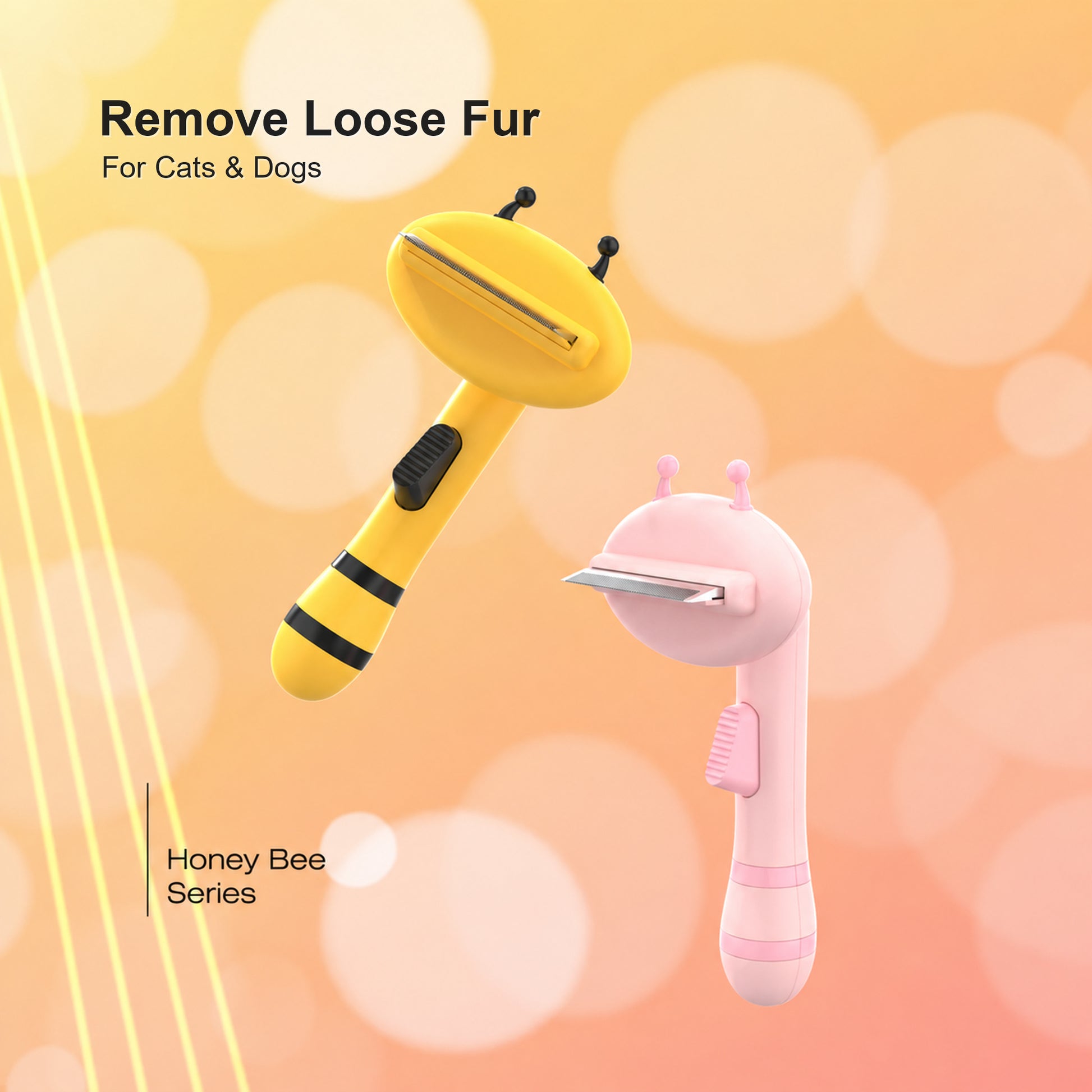 Aiwo bee-shaped deshedding brush for cats and dogs