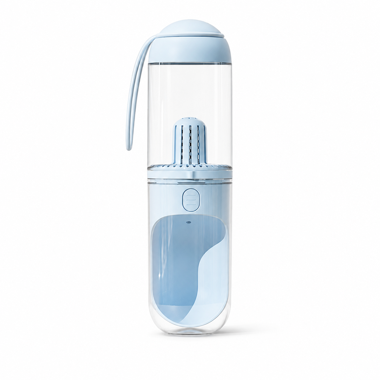 Aiwo 330 mL pet travel water bottle in Blue with improved edge visibility [Gallery: Blue]