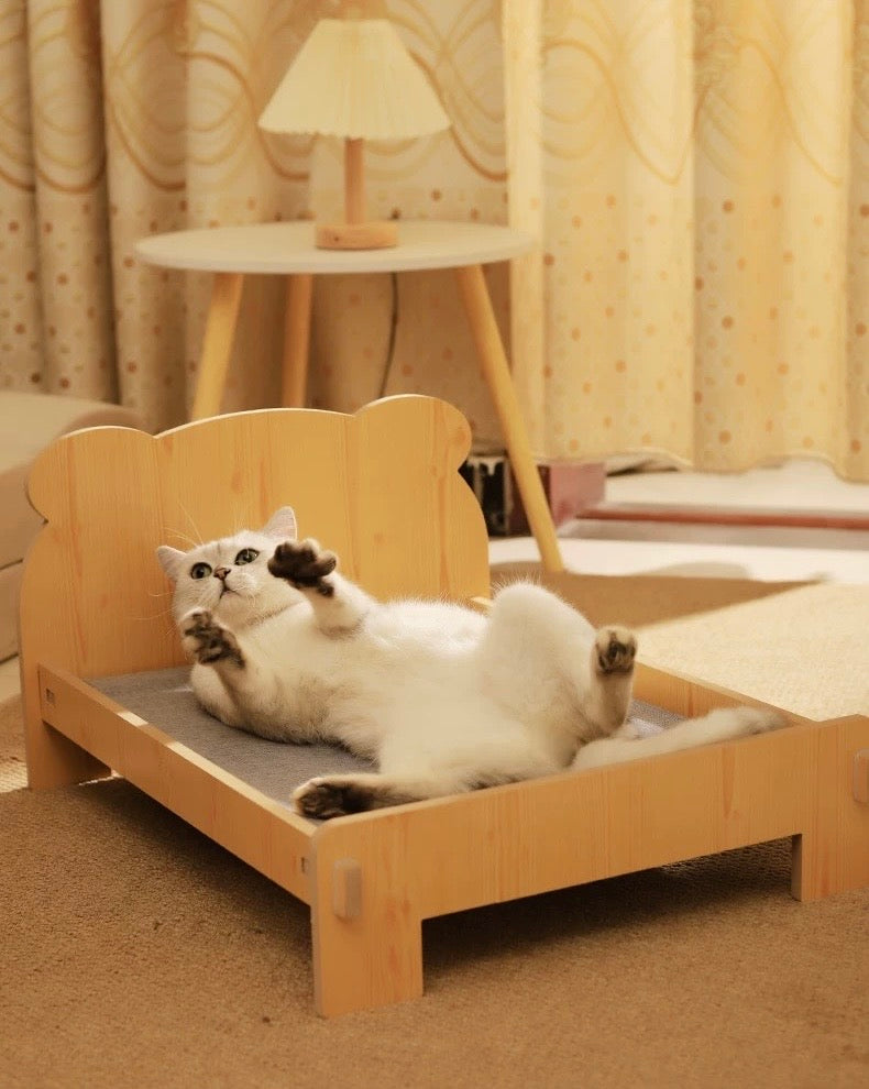 Customized Wooden Pet Bed Personalized Sleeping Habitat for Cat Dog or Rabbit