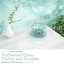 Pawoof green cat bowl with thickened glass detail