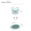 Pawoof cat bowl and placemat dimensions in two colors