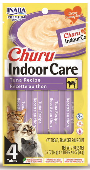 INABA Cat CHURU Indoor Care Tuna Recipe 1 Pack (4 Tubes) current Canpet package