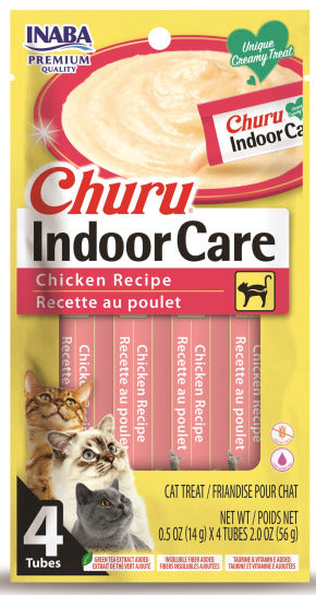 INABA Cat CHURU Indoor Care Chicken Recipe 1 Pack (4 Tubes) current Canpet package