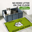 Cat using an open litter box beside a green litter-catching mat [Gallery: Shared / Lifestyle]