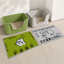 Green and light gray 80 x 50 cm cat litter mats shown with coordinated green and gray open litter boxes [Gallery: Shared]