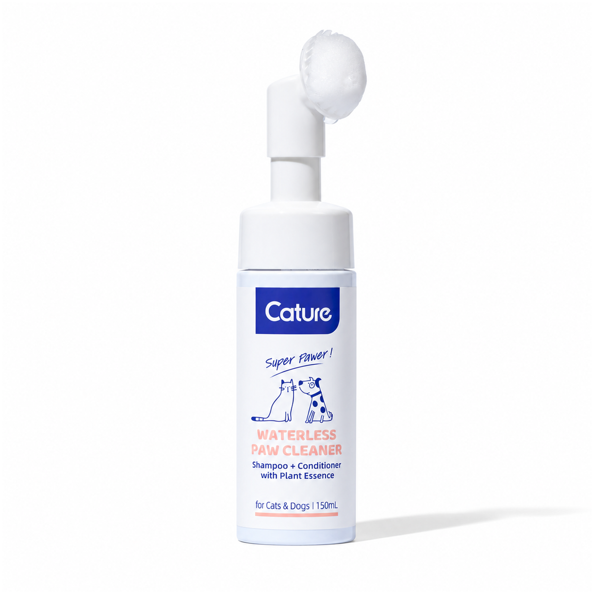 CATURE - Purelab Pet Dry Wash Paw Foam with Brush 150ml | SKU main image | pure white background | complete square | 20260920-v1