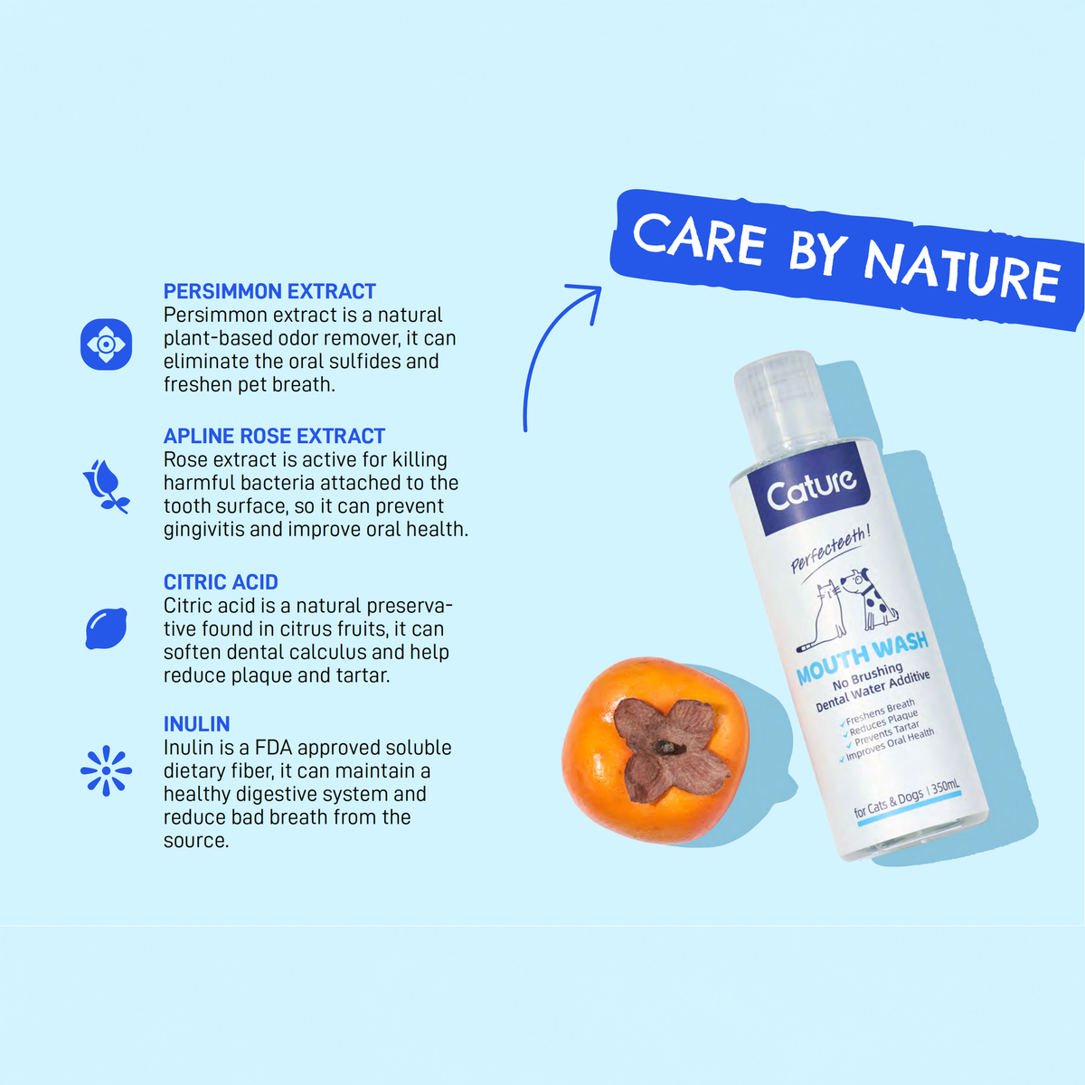 CATURE - Purelab Pet Oral Care Mouthwash Sachet Case 350ml | source media 32960167837858 | content-safe square revision | TEXT_LAYOUT_REBUILD | textLayer=source-pixel-preserved | backgroundMode=locked-center-outpaint | 20260920-v1