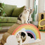 Rainbow Cat Scratcher Cardboard 2-in-1 Multifunctional Cat Scratcher Lounge Bed Cat Scratching Pad for Indoor Cats as Furniture Protector Cat Training Toy