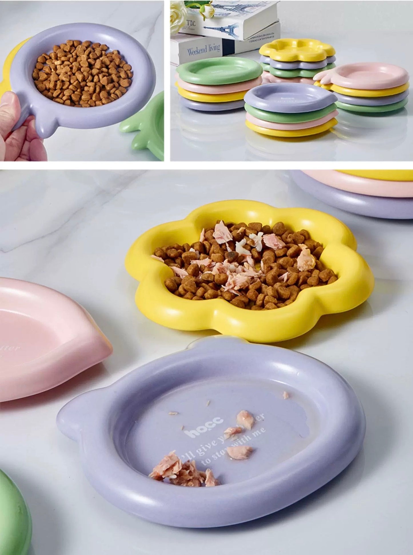 Colorful Ceramic Pet Plates