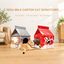 Deku cardboard cat scratcher house with two entrances and double-sided scratching surface