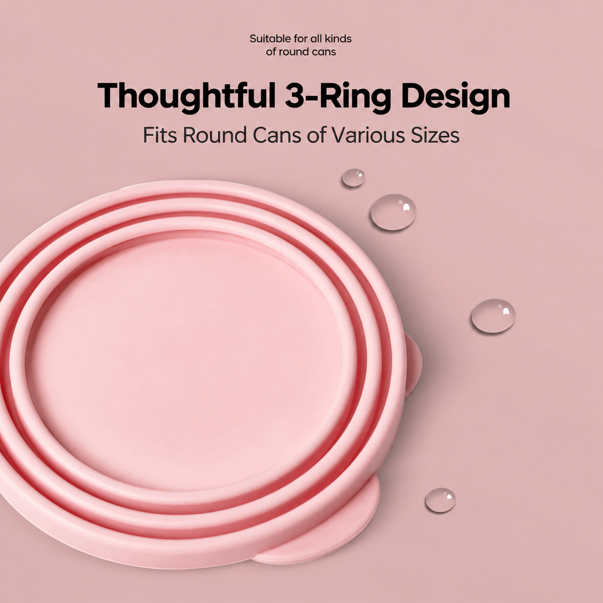 Soft silicone cat food can lid detail image 02: lid design