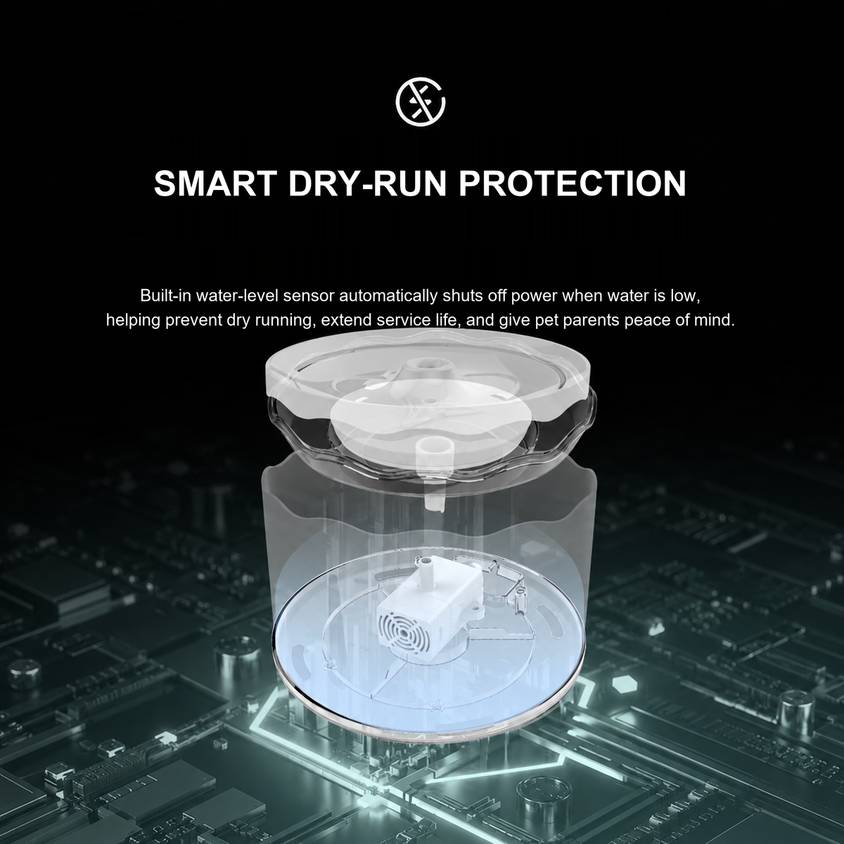 English translated detail module | Module 05 | AIWO Five-Leaf Smart Pet Water Fountain