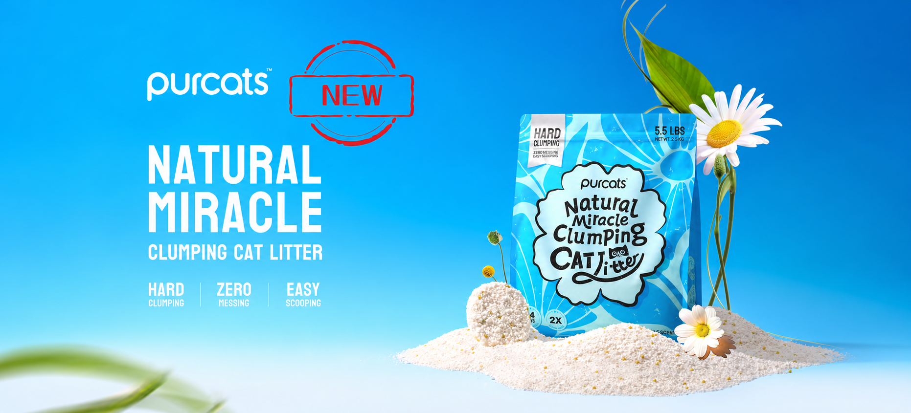 Purcats Natural Miracle clumping cat litter from Destiny Pet