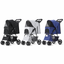 Black, light grey and navy blue jogging pet strollers on a white background [Gallery: Shared]