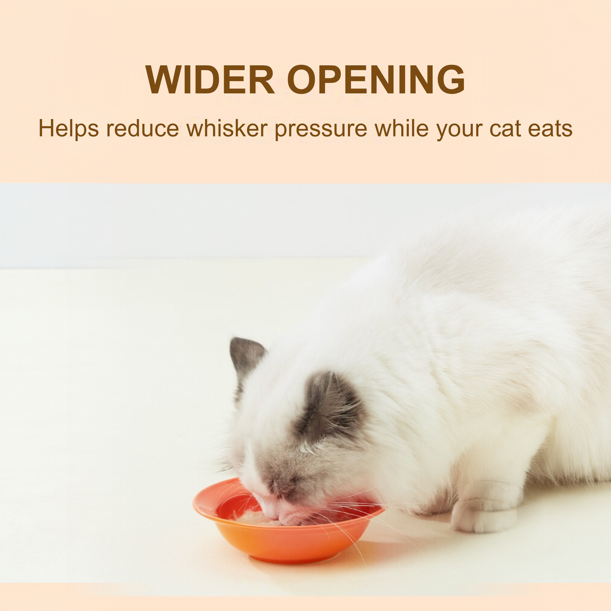 Merry Pet wider-opening pet bowl cat feeding detail - English translated final 1:1