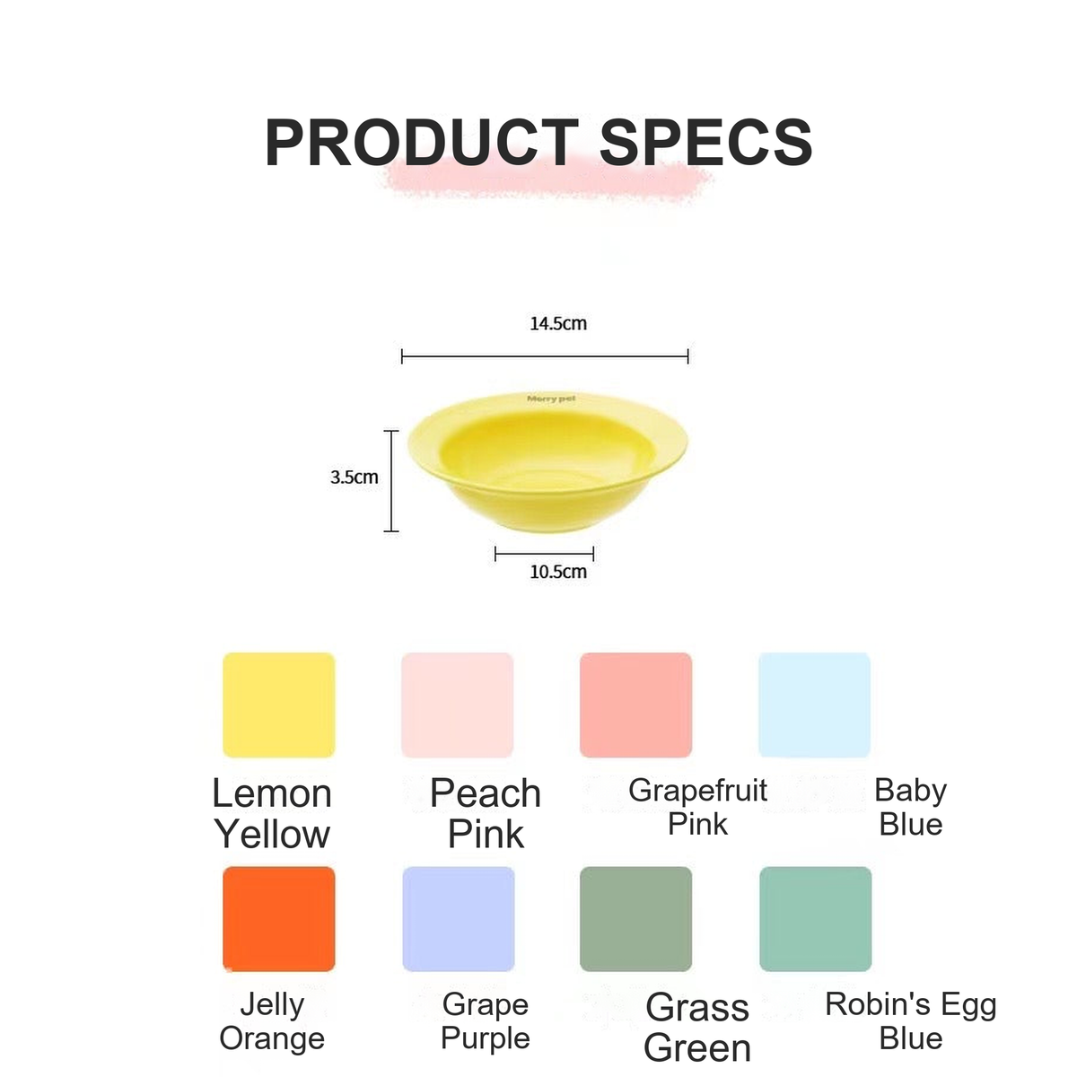 Merry Pet macaron pet bowl product specifications - English translated final 1:1