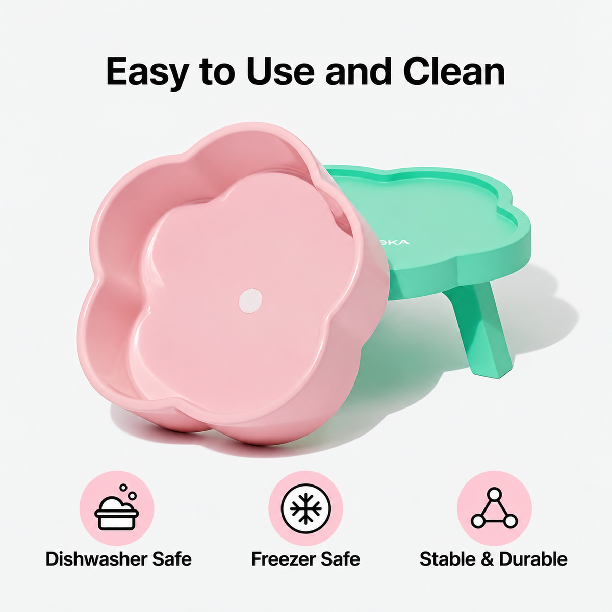 VETRESKA Ceramic Raised Pet Bowl Elevated Pet Food Water Bowl Stand Pink Pet Feeding Dish | detail correction 2 | TEXT_LAYOUT_REBUILD | collection 20260919