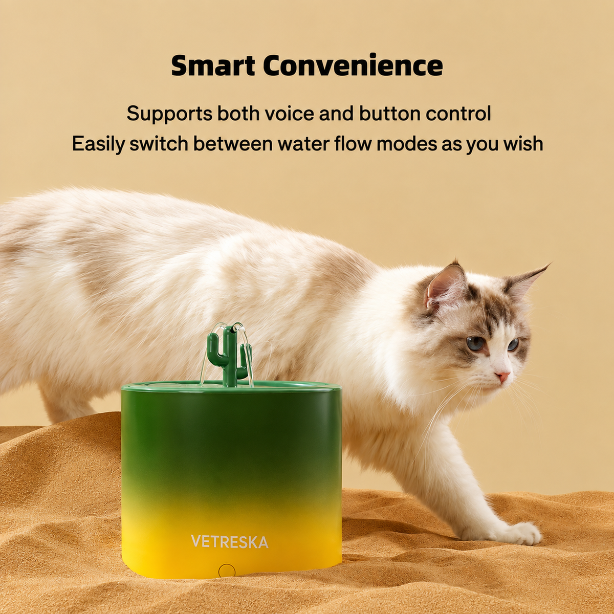 Vetericyn Cactus Pet Automatic Water Fountain | detail correction 2 | TEXT_LAYOUT_REBUILD | collection 20260919