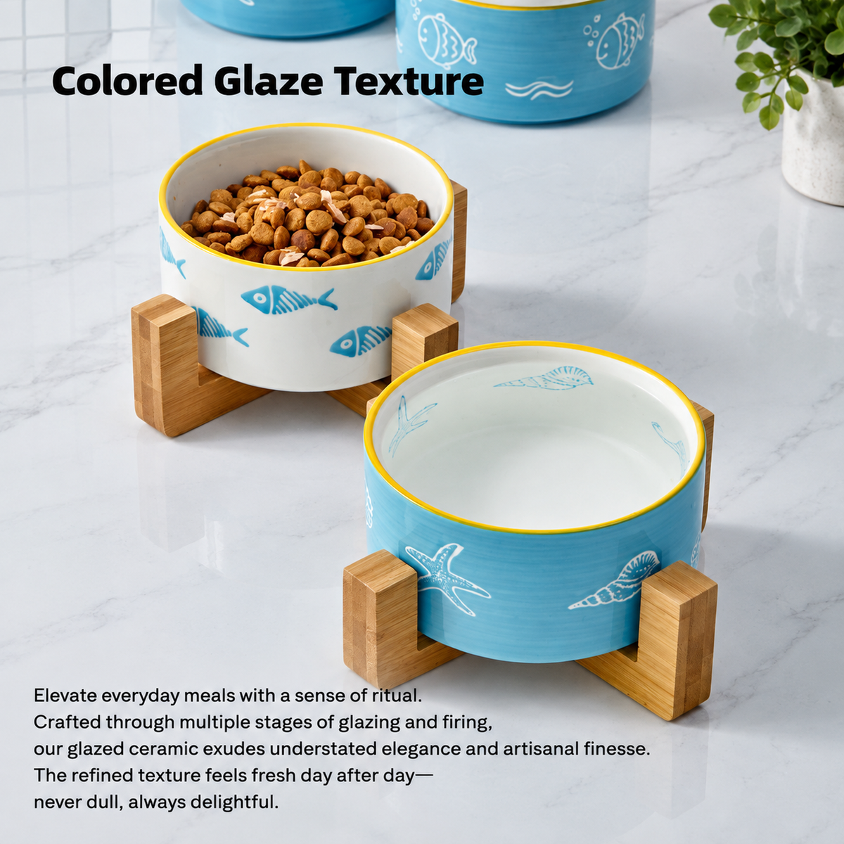Color-Glazed Ceramic Bowl with Bamboo Stand | detail correction 2 | TEXT_LAYOUT_REBUILD | collection 20260919
