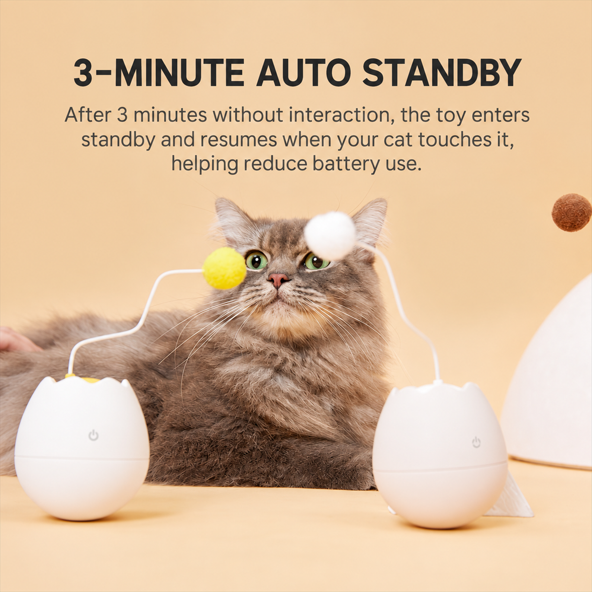 Egg-Shell Automatic Cat Toy - English detail module 3