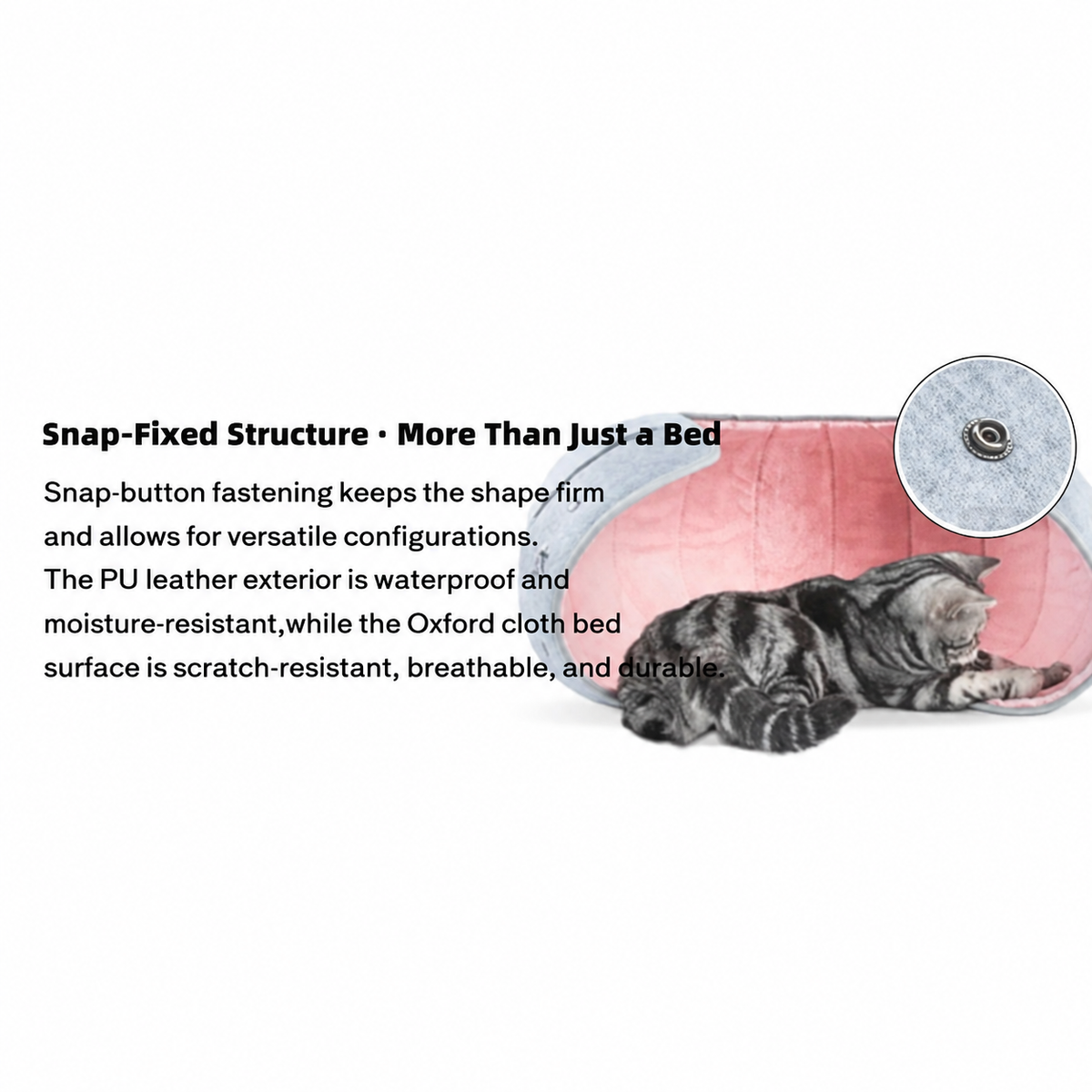 K.1 D.Ball Cat Bed snap-fixed structure, English square revision [Gallery: Detail][Revision of source 05]
