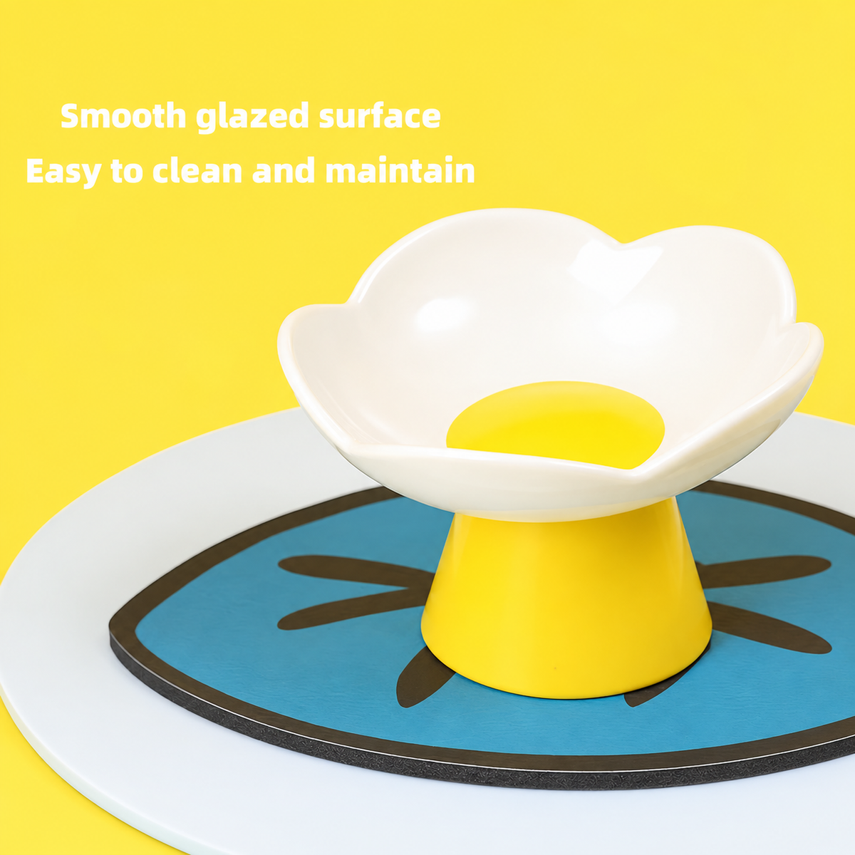 Blooming Flower Ceramic Pet Bowl | detail correction 5 | TEXT_LAYOUT_REBUILD | collection 20260919