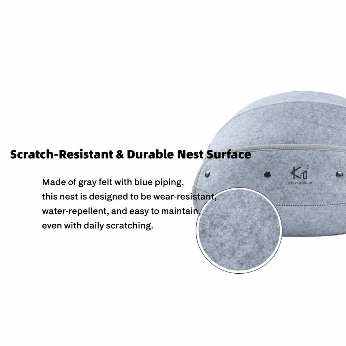 K.1 D.Ball Cat Bed scratch-resistant surface, English square revision [Gallery: Detail][Revision of source 06]