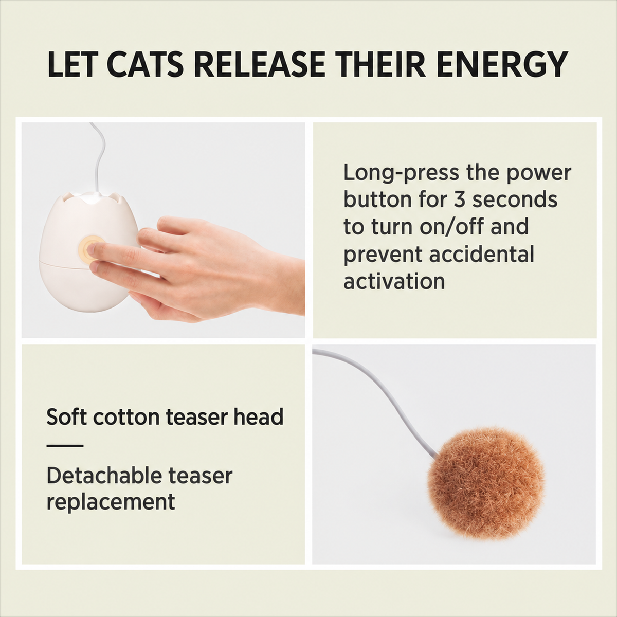 Egg-Shell Automatic Cat Toy - English detail module 6