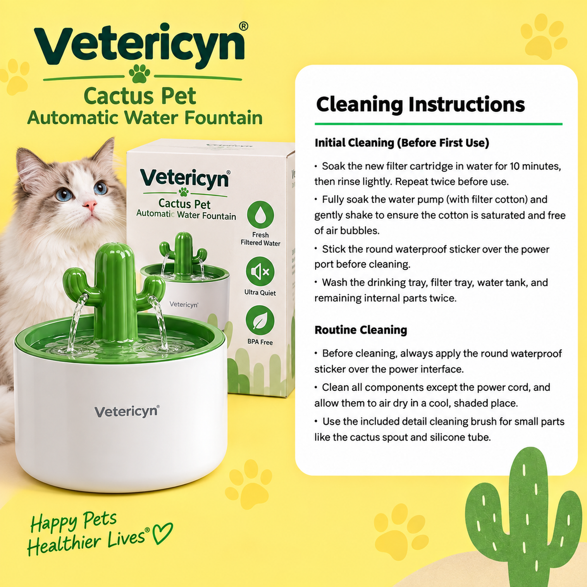 Vetericyn Cactus Pet Automatic Water Fountain | detail correction 9 | TEXT_LAYOUT_REBUILD | collection 20260919