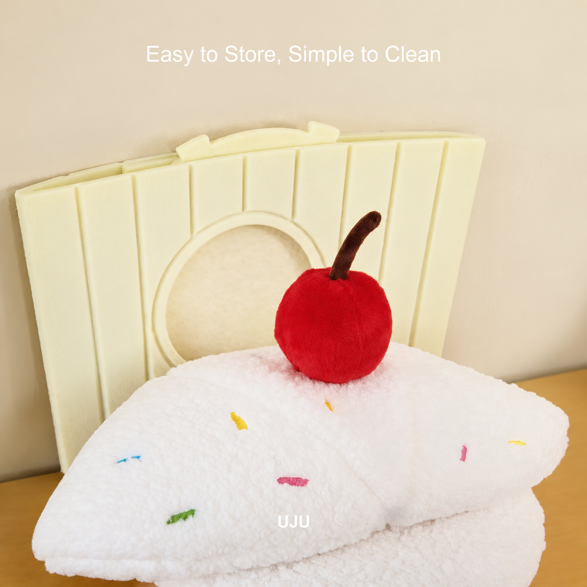 Cupcake cat house removable cushion and easy-care detail [English revision]