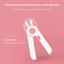Pakeway LED pet nail clipper transparent guard detail