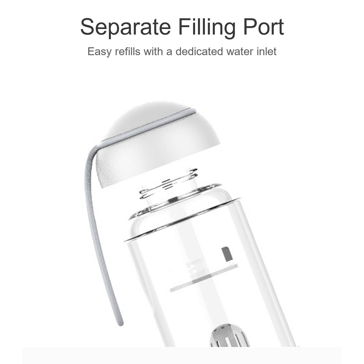 Aiwo pet travel water bottle separate filling port detail with translated heading [Gallery: Shared]