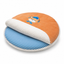 English SKU hero revision v3 | Nautical Style Dorayaki Pet Bed | product image | pure white background | natural 1:1 composition