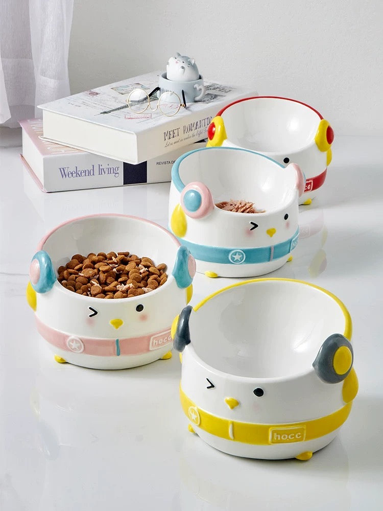 Hip-Hop Penguin Ceramic Pet Bowl