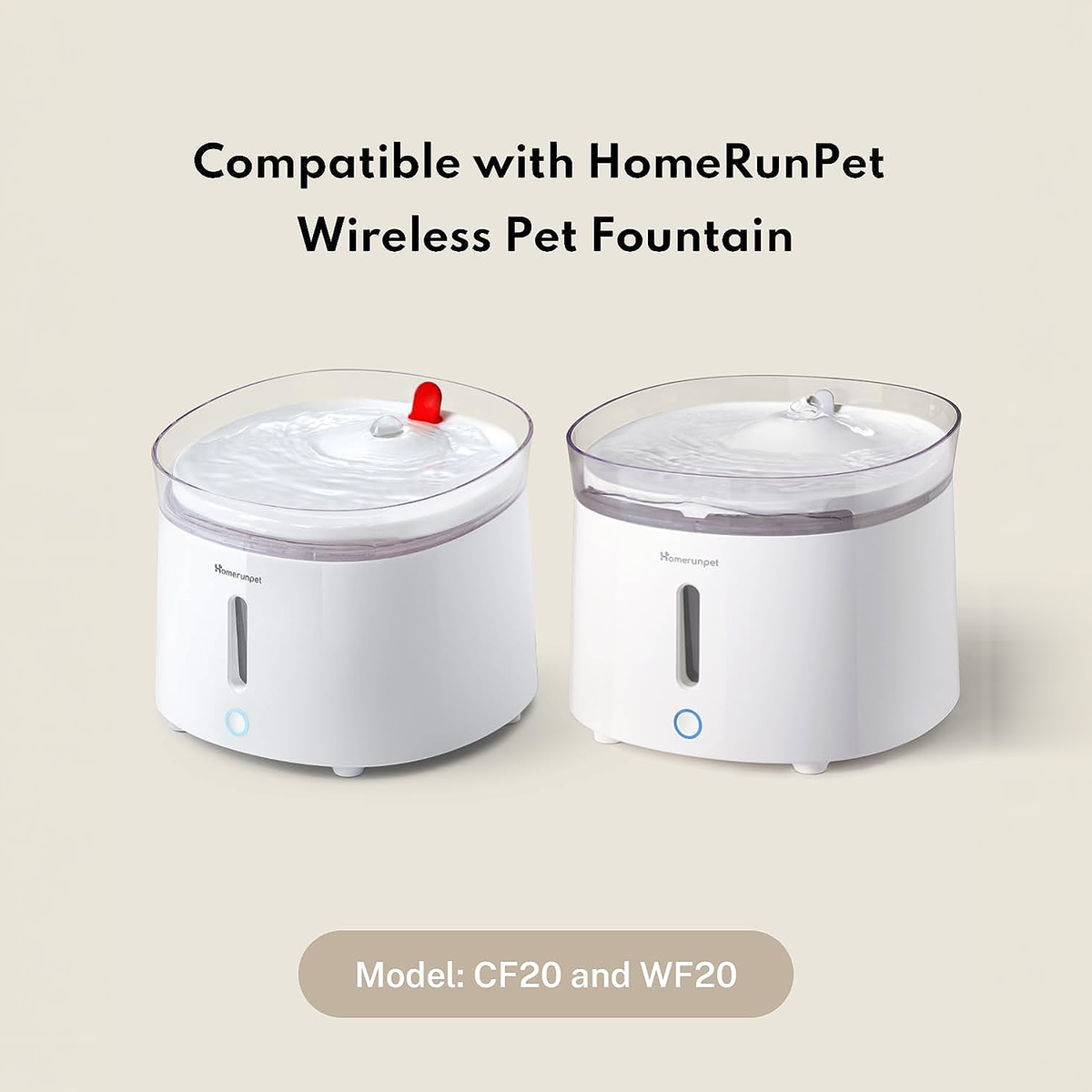 Homerunpet Cat Water Fountain - Compatible Models detail | effective outpaint v2